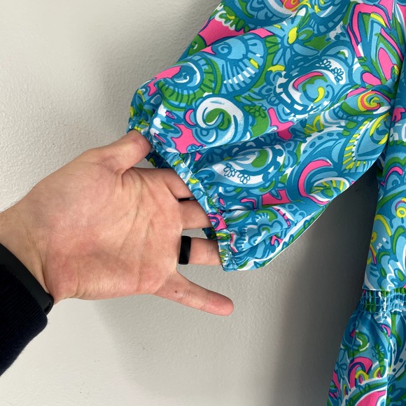 NWT Lilly Pulitzer Shannon Tiered Swing Dress in Seabreeze Blue Women's Size XS - Picture 5 of 16